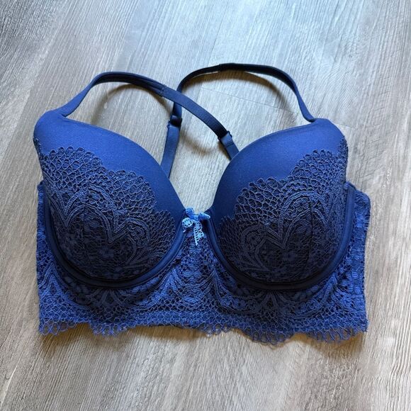 Victoria’s Secret Body By Victoria Bra Lined Demi 34DD Navy - Picture 5 of 6